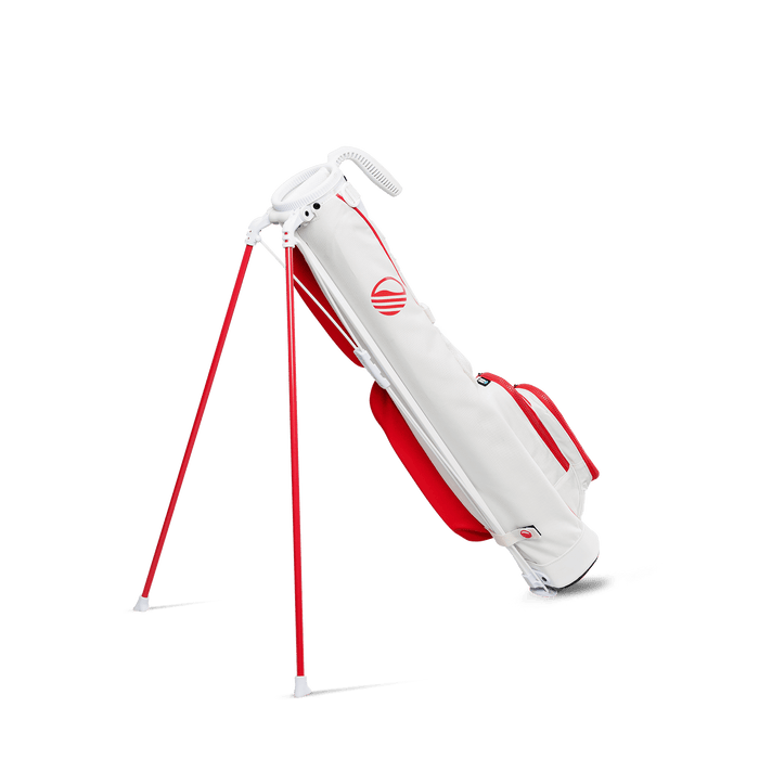 Sunday Golf - The Loma | Red & Off - White Par 3 Bag - Scratch Golf